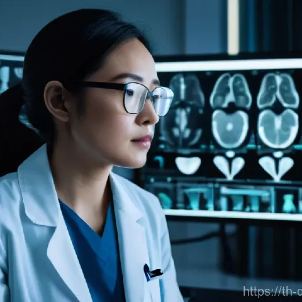 AI 진단 알고리즘의 성능 비교 - **Prompt:** "A highly detailed, realistic image of a modern medical diagnostic room. A professional ...