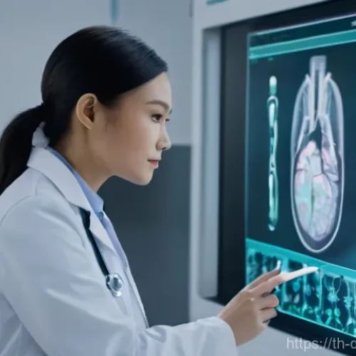 Home 28 AI 의료진단의 정확도 비교 분석 - **Prompt 1: AI-Powered Diagnostics Assistant**
"A bright, clean modern hospital examination room...