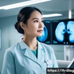 Home 15 AI 의료진단의 성과 측정을 위한 지표 설정 - **"A modern Thai doctor, wearing a clean medical uniform, stands in a bright, high-tech medical room...